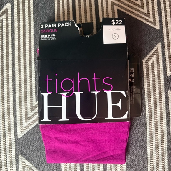 NWT Hue Berry Opaque Tights Size 2 - Picture 6 of 8